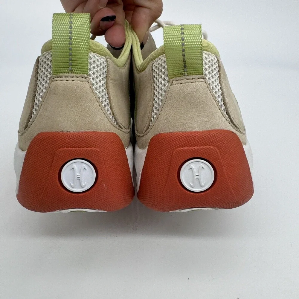 Cole‎ Haan NikeAir Sneakers Womens 5.5B Suede Tan Green D16126 Sporty Preppy